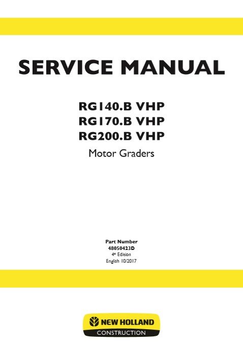 new holland rg170b pdf