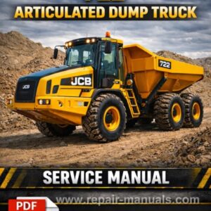 Service manual for JCB 722 Articulated Dump Truck, showcasing diagrams and maintenance information