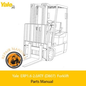 Yale ERP1.6-2.0ATF (D807) Forklift Parts Manual, displaying an organized layout of parts with labels and descriptions for reference