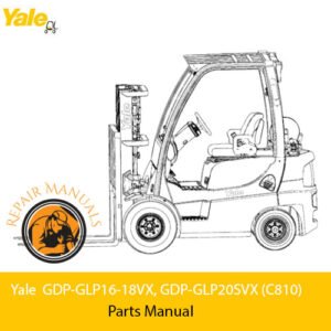 Parts manual for Yale GDP-GLP16-18VX and GDP-GLP20SVX forklifts, detailing components and maintenance instructions