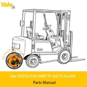 Parts manual for Yale GDP-GLP20-30RF-TF (A875) forklift, including diagrams and specifications for maintenance
