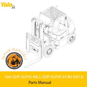 Yale GDP-GLP35-40LJ and GDP-GLP45-55 MJ forklift parts manual, providing essential information on parts and maintenance