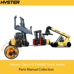 Hyster Class 4-5 Forklift Truck Series parts manuals collection, providing essential information for repairs and maintenance