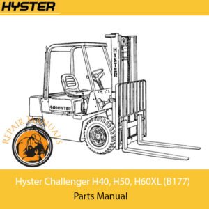 Comprehensive parts manual for Hyster Challenger H40, H50, H60XL forklifts, including diagrams and maintenance guidelines