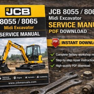 JCB 8055 and 8065 Midi Excavator Service Repair Manual, providing essential repair and maintenance information
