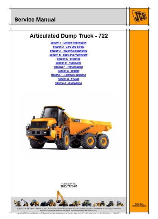 jcb Articulated Dump Truck 722 jcb 722 articulated dump truck