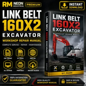 Link Belt 160X2 Excavator Workshop Repair Manual PDF download with 511 pages of repair, maintenance, troubleshooting, hydraulic and electrical service information.