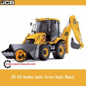 JCB 3CX Backhoe Loader Service Repair Manual cover featuring the model and technical details for maintenance guidance