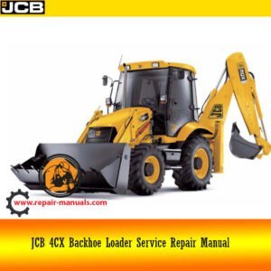 Service Repair Manual for JCB 4CX Backhoe Loader, showcasing detailed diagrams and instructions for effective maintenance