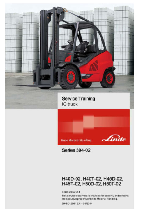 Linde Forklift H45D-02 Service Training Manual - Image 2