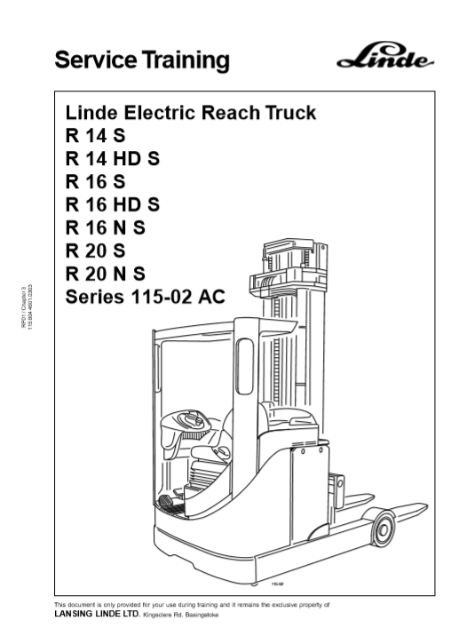 repair manual for linde r16hd forklift