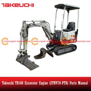 Takeuchi TB108 Excavator Engine (2TNV70-PTB) parts manual, providing essential information for engine component identification