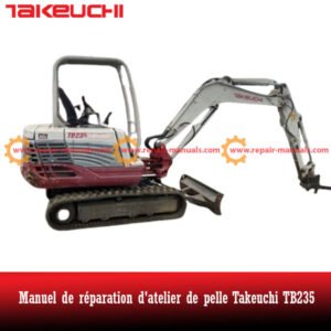 Cover of the Takeuchi TB228 Excavator Workshop Repair Manual, showcasing essential repair guidelines and technical illustrations