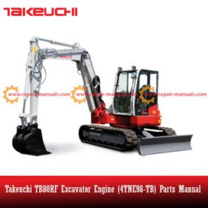 Parts manual for Takeuchi TB80FR Excavator Engine (4TNE98-TB), detailing components and specifications for maintenance