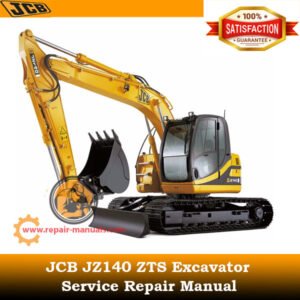 Service Repair Manual for JCB JZ140 ZTS Excavator, showcasing detailed diagrams and maintenance instructions