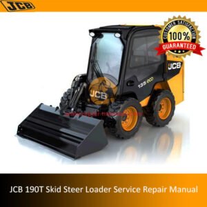 Service Repair Manual for JCB 190T Skid Steer Loader, showcasing diagrams and maintenance instructions