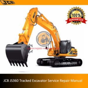 JCB JS360 Excavator Service Repair Manual cover featuring the model and essential maintenance information