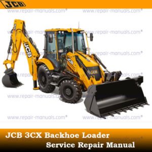 Service Repair Manual for JCB 3CX Backhoe Loader, showcasing detailed diagrams and maintenance instructions