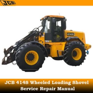 Service Repair Manual for JCB 414S Wheeled Loading Shovel, showcasing detailed diagrams and maintenance instructions
