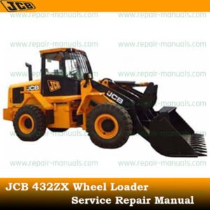 Service Repair Manual for JCB 432ZX Wheel Loader, showcasing diagrams and maintenance instructions