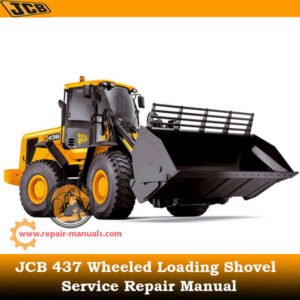 Service Repair Manual for JCB 437 Wheeled Loading Shovel, showcasing detailed diagrams and maintenance instructions