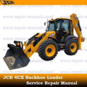 Service Repair Manual for JCB 4CX Backhoe Loader, showcasing detailed diagrams and maintenance instructions