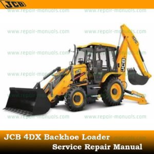 Service Repair Manual for JCB 4DX Backhoe Loader, showcasing detailed diagrams and maintenance instructions