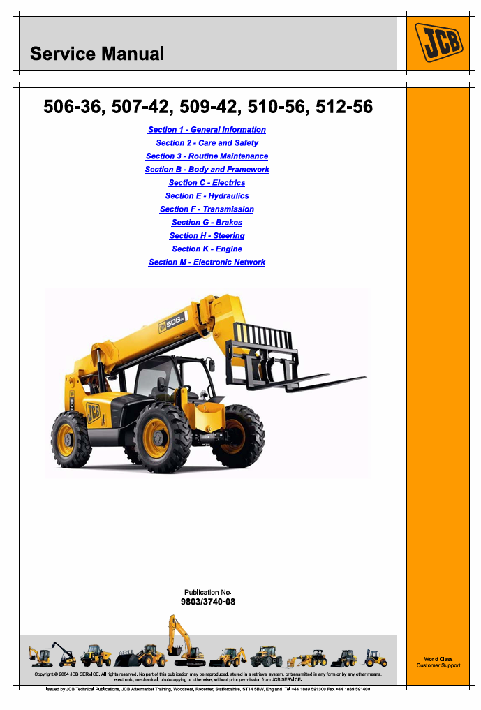 JCB 506-36 Telescopic Handler Service Repair Manual - Image 2