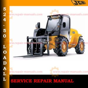 Service repair manual for JCB 524-50 Compact Loadall, detailing maintenance and repair procedures for optimal performance