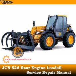 Service Repair Manual for JCB 526 Rear Engine Loadall, showcasing detailed diagrams and maintenance instructions