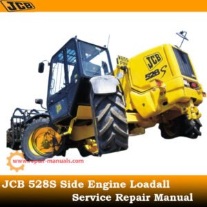 JCB 528S Loadall Service Repair Manual cover featuring the model and technical illustrations for maintenance guidance
