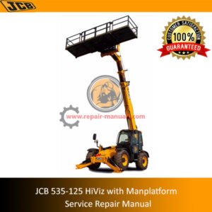JCB 535-125 HiViz with Manplatform Service Repair Manual, displaying the equipment and essential maintenance information