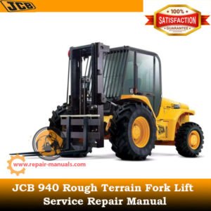 Service Repair Manual for JCB 940 Rough Terrain Fork Lift, showcasing detailed diagrams and maintenance instructions