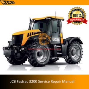 JCB Fastrac 3200 Service Repair Manual cover featuring the model and technical illustrations for maintenance guidance