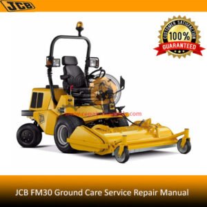 JCB FM30 Ground Care Service Repair Manual, showcasing the title with an image of the ground care equipment