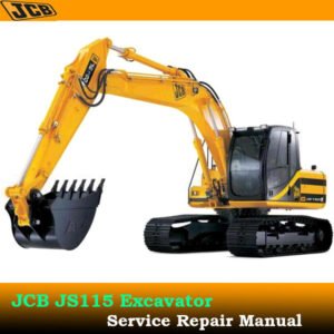 JCB JS115 Excavator Service Repair Manual, showcasing the title and key service guidelines for maintenance and repairs