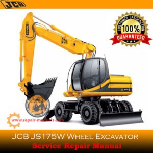 JCB JS175W Wheel Excavator Service Repair Manual showcasing technical drawings and essential maintenance information