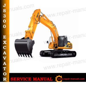 Service repair manual for JCB JS300 tracked excavator, detailing maintenance and troubleshooting procedures