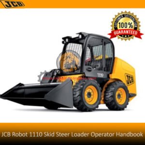 JCB Robot 1110 Skid Steer Loader Operator Handbook cover featuring the loader and safety instructions