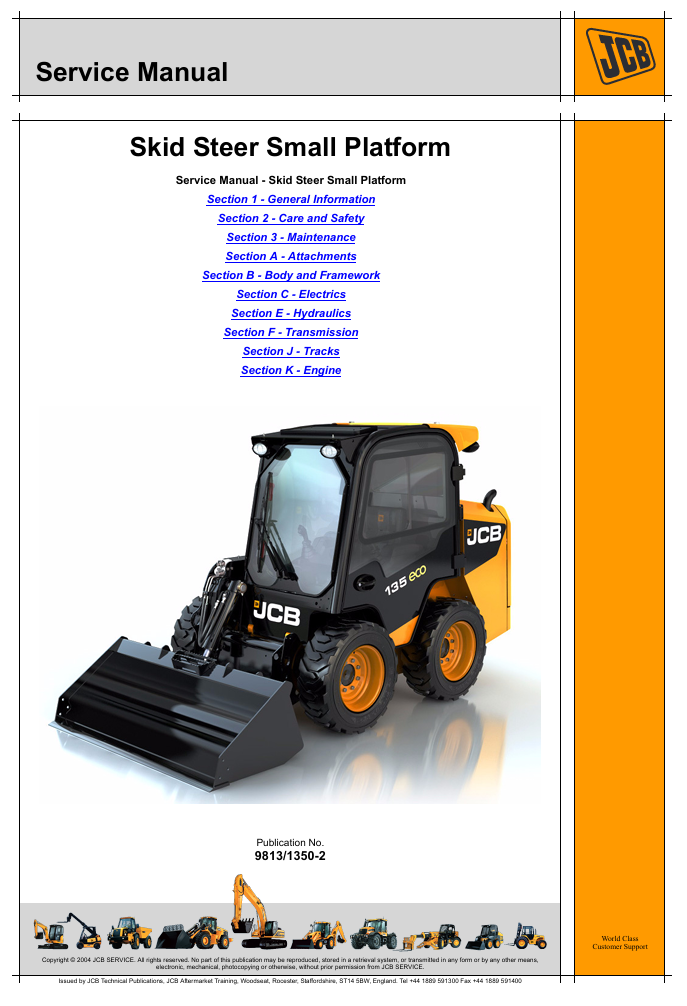 JCB Skid Steer Service Repair Manual cover, illustrating vital maintenance and repair tips for effective skid steer operation