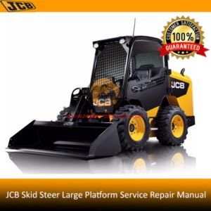 JCB Skid Steer Large Platform Service Repair Manual cover featuring technical illustrations and detailed service information