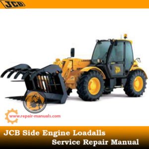 JCB Side Engine Loadalls Service Repair Manual, displaying a comprehensive guide with illustrations for maintenance and repairs