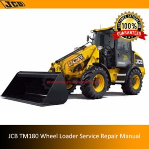 Service Repair Manual for JCB TM180 Wheel Loader, showcasing detailed diagrams and instructions for effective maintenance