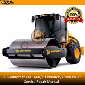 JCB-Vibromax VM 146D/PD vibratory drum roller service manual cover, displaying detailed diagrams and repair instructions