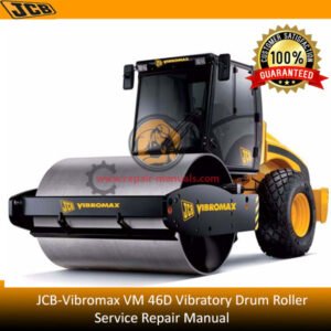 Service repair manual for JCB-Vibromax VM 46D Vibratory Drum Roller, showcasing detailed diagrams and instructions
