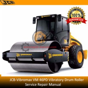 Service repair manual for JCB Vibromax VM 46PD Vibratory Drum Roller, showcasing essential maintenance information