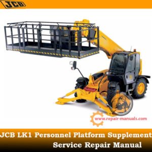 JCB LK1 Personnel Platform Supplement Service Repair Manual cover featuring technical illustrations and detailed instructions