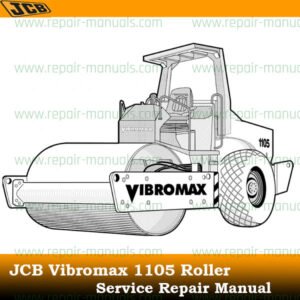 Service Repair Manual for JCB Vibromax 1105 Roller, showcasing detailed diagrams and maintenance instructions