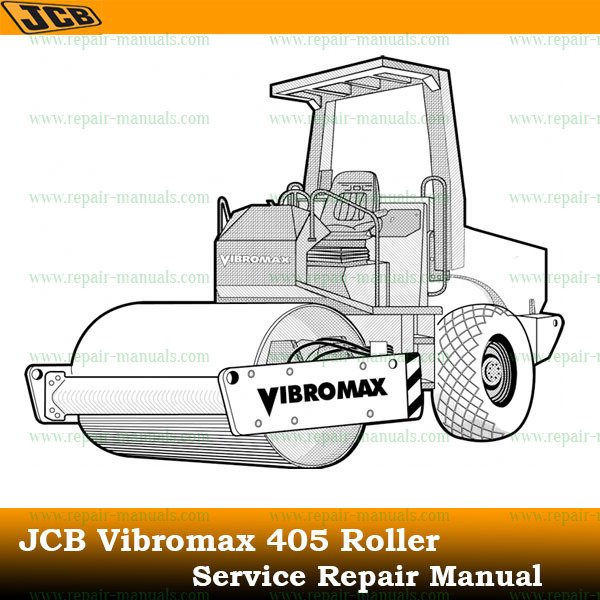 Service Repair Manual for JCB Vibromax 405 Roller, showcasing detailed diagrams and maintenance instructions