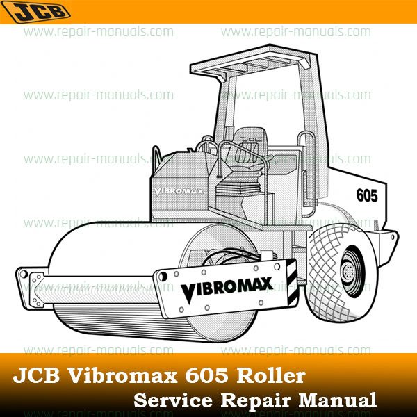 Service repair manual for JCB Vibromax 605 Roller, showcasing detailed diagrams and maintenance instructions